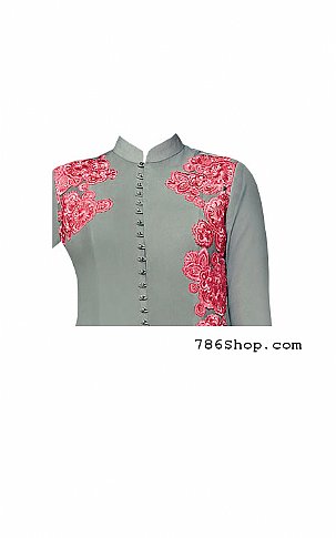  Grey Georgette Suit | Pakistani Dresses in USA- Image 2