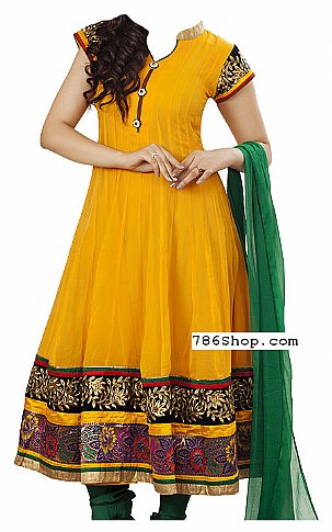  Yellow Chiffon Suit | Pakistani Dresses in USA- Image 1