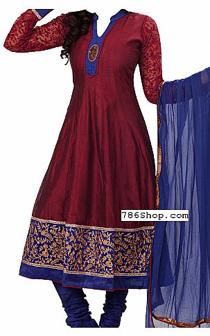  Maroon Georgette Suit | Pakistani Dresses in USA- Image 1