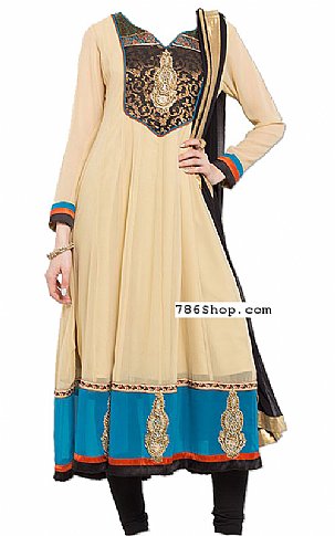  Ivory Chiffon Suit | Pakistani Dresses in USA- Image 1