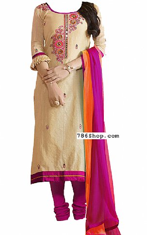  Ivory/Purple Georgette Suit | Pakistani Dresses in USA- Image 1