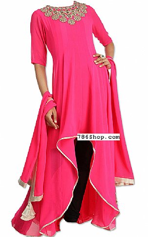  Hot Pink Georgette Suit | Pakistani Dresses in USA- Image 1