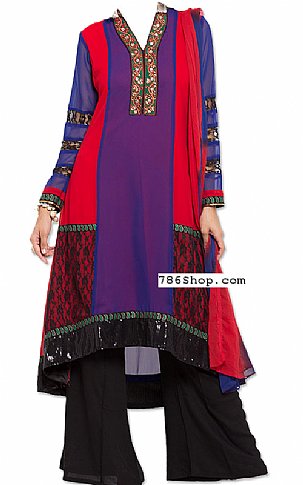 Multicolor Georgette Suit | Pakistani Dresses in USA- Image 1