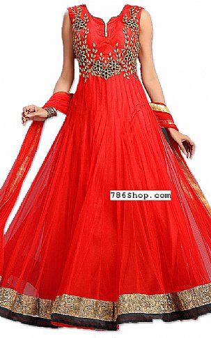  Red Net Suit | Pakistani Dresses in USA- Image 1