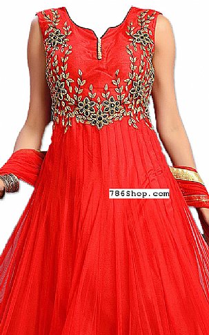  Red Net Suit | Pakistani Dresses in USA- Image 2