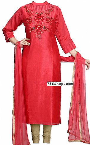  Carrot Silk Suit | Pakistani Dresses in USA- Image 1