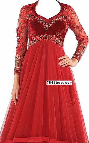  Cardinal  Net Suit | Pakistani Dresses in USA- Image 2