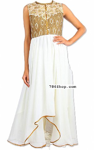  Off-white Chiffon Suit | Pakistani Dresses in USA- Image 1