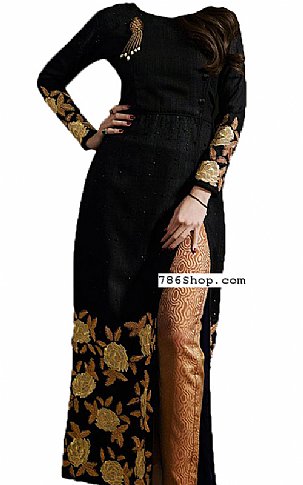  Black Chiffon Suit | Pakistani Dresses in USA- Image 1