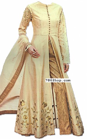  Ivory Silk Suit | Pakistani Dresses in USA- Image 1