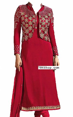  Maroon Georgette Suit | Pakistani Dresses in USA- Image 1