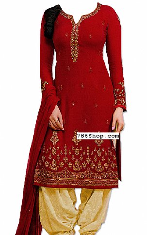  Maroon Chiffon Suit | Pakistani Dresses in USA- Image 1