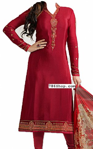  Maroon Georgette Suit | Pakistani Dresses in USA- Image 1