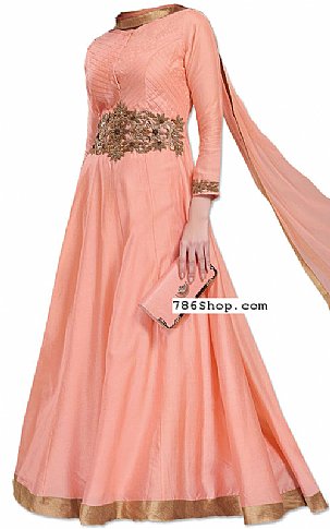  Peach Georgette Suit | Pakistani Dresses in USA- Image 1