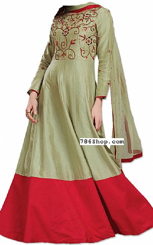  Pistachio Georgette Suit | Pakistani Dresses in USA- Image 1
