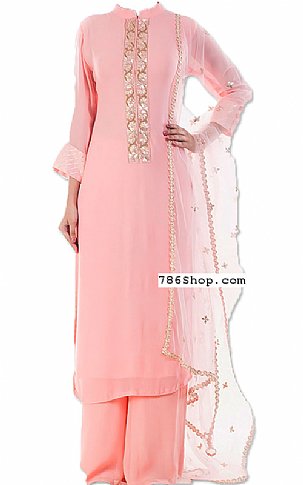  Pink Georgette Suit | Pakistani Dresses in USA- Image 1