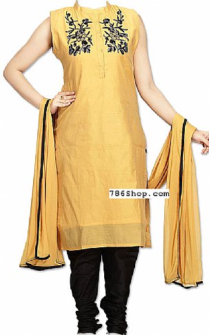  Mustard Georgette Suit | Pakistani Dresses in USA- Image 1