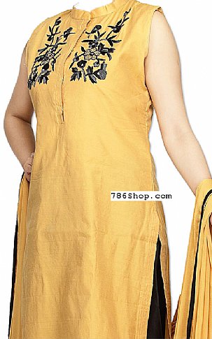  Mustard Georgette Suit | Pakistani Dresses in USA- Image 2