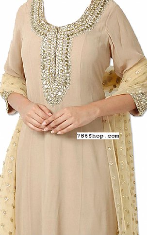  Fawn Chiffon Suit | Pakistani Dresses in USA- Image 2