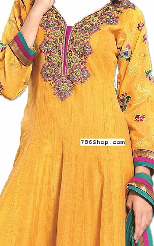  Gold Yellow Georgette Suit | Pakistani Dresses in USA- Image 2