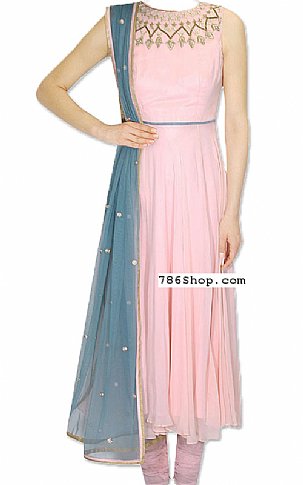  Pink Georgette Suit | Pakistani Dresses in USA- Image 1