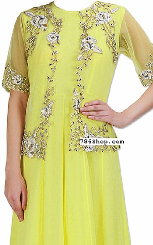  Pear Green Georgette Suit | Pakistani Dresses in USA- Image 2