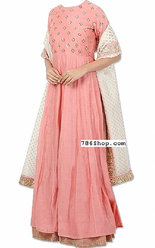  Tea Pink Georgette Suit | Pakistani Dresses in USA- Image 1