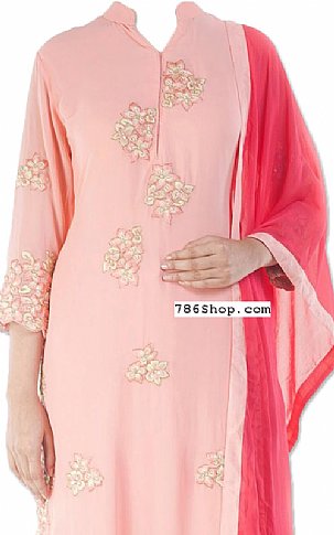  Pink Georgette Suit | Pakistani Dresses in USA- Image 2