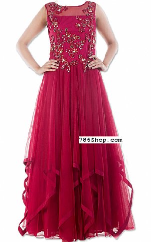  Magenta Net Suit | Pakistani Dresses in USA- Image 1