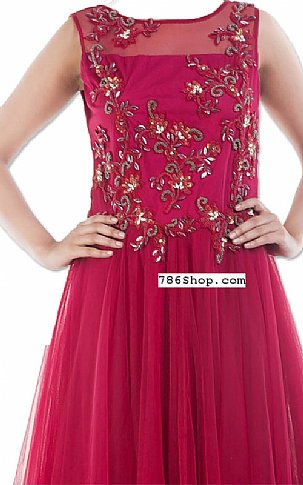  Magenta Net Suit | Pakistani Dresses in USA- Image 2