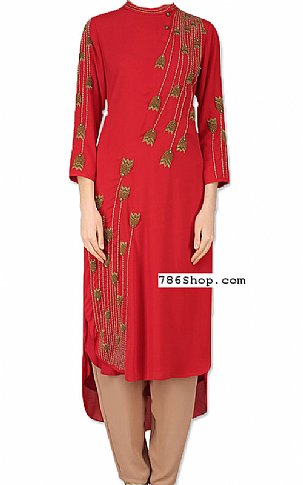  Red Georgette Suit | Pakistani Dresses in USA- Image 1