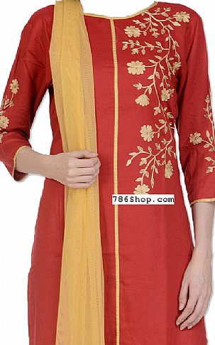  Red Georgette Suit | Pakistani Dresses in USA- Image 2