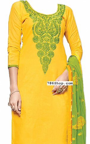  Yellow/Green Georgette Suit | Pakistani Dresses in USA- Image 2