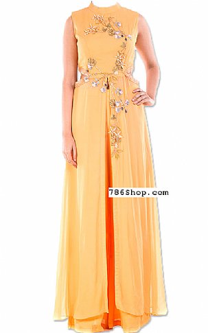  Mustard ChiffonSuit | Pakistani Dresses in USA- Image 1