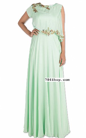  Mint Green Chiffon Suit | Pakistani Dresses in USA- Image 1