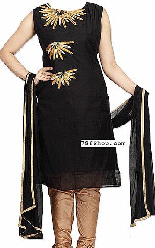  Black Chiffon Suit | Pakistani Dresses in USA- Image 1