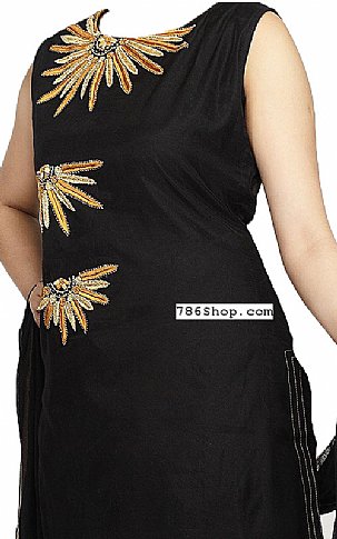  Black Chiffon Suit | Pakistani Dresses in USA- Image 2