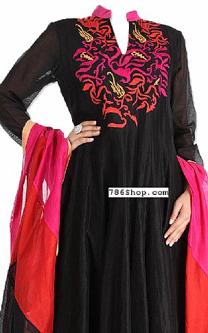  Black Chiffon Suit | Pakistani Dresses in USA- Image 2