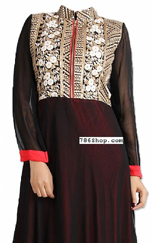  Black Chiffon Suit | Pakistani Dresses in USA- Image 2