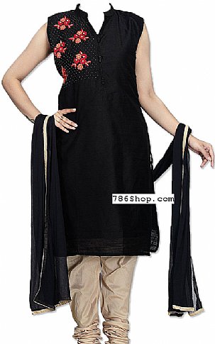  Black Chiffon Suit | Pakistani Dresses in USA- Image 1