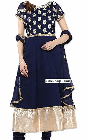  Blue Chiffon Suit | Pakistani Dresses in USA- Image 1