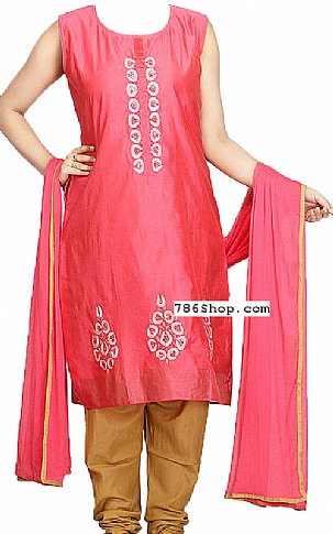  Pink Silk Suit | Pakistani Dresses in USA- Image 1