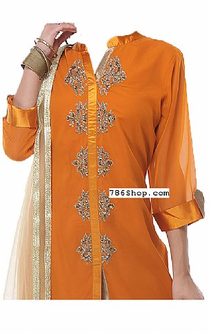  Rust Chiffon Suit | Pakistani Dresses in USA- Image 2