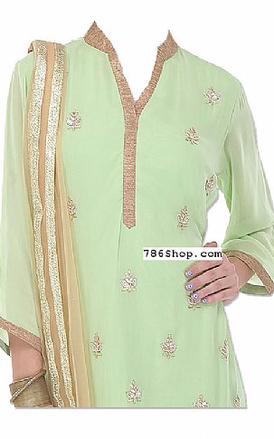  Mint Green Chiffon Suit | Pakistani Dresses in USA- Image 2