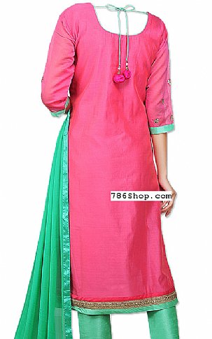  Pink Silk Suit | Pakistani Dresses in USA- Image 2
