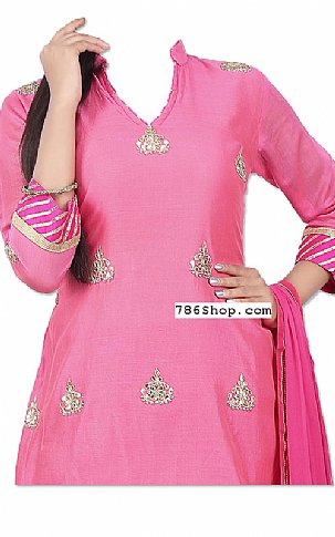  Pink Silk Suit | Pakistani Dresses in USA- Image 2