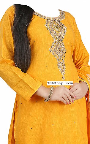  Yellow Georgette Suit | Pakistani Dresses in USA- Image 2