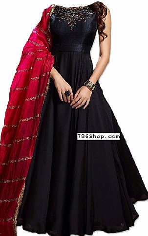  Black Chiffon Suit | Pakistani Dresses in USA- Image 1