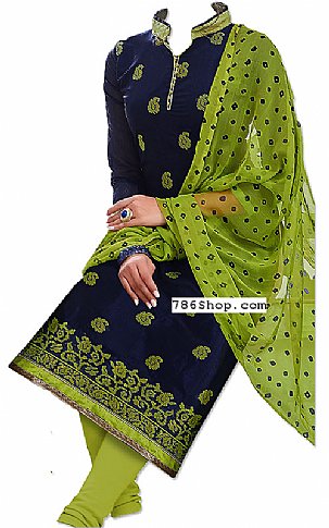  Blue/Parrot Georgette Suit | Pakistani Dresses in USA- Image 1