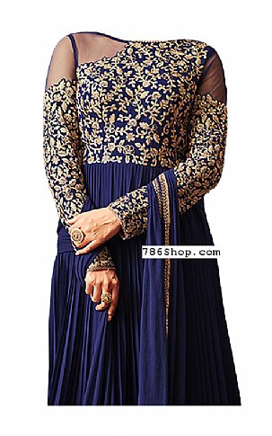  Blue Chiffon Suit | Pakistani Dresses in USA- Image 2